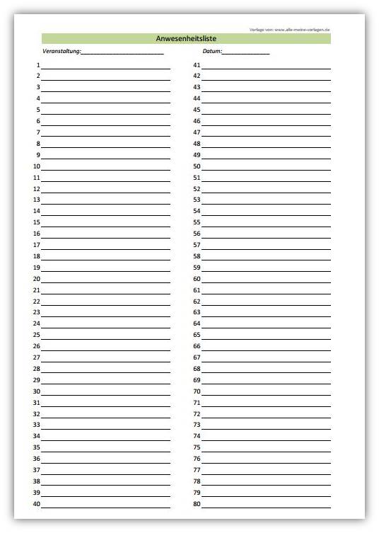 Anwesenheitsliste Als Vorlage F r Excel Alle meine Vorlagen de Anwesenheitsliste Als Vorlage F r Excel Alle meine Vorlagen de