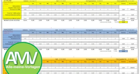 Energie-Verbrauchskosten-Kontrolle