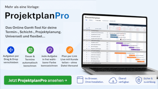 ProjektplanPro Online Gantt-Tool