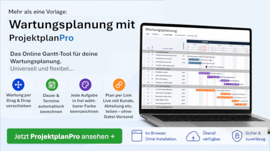 Wartungsplanung mit Online Tool
