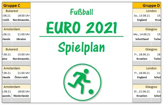 EM 2021: Spielplan für Excel - Alle-meine-Vorlagen.de