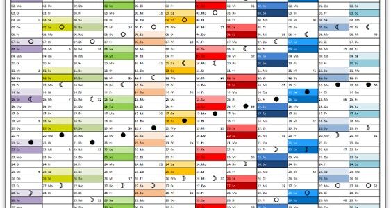 Mondkalender 2023 – Vorlage für Excel und als PDF