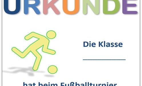 Fußball Urkunde als Word Datei