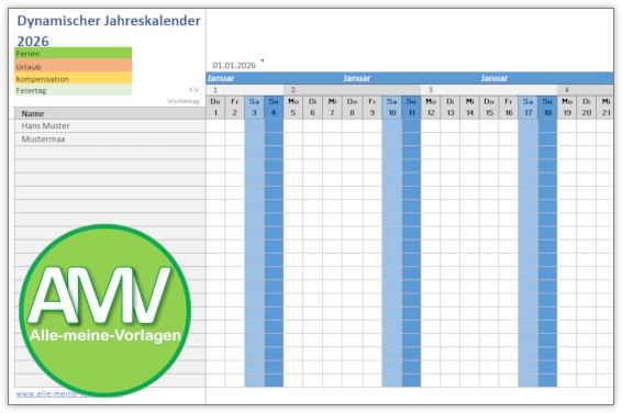Dynamischer, ewiger Kalender