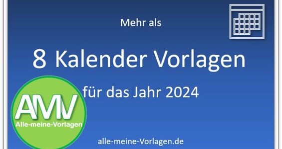 10 kostenlose Kalender Vorlagen für 2024