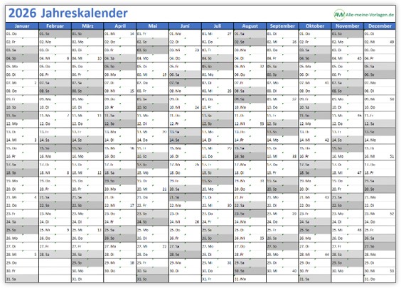 Excel Vorlage Personalplaner 2026