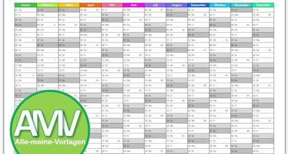 Kalender 2026 als Excel Vorlage und PDF
