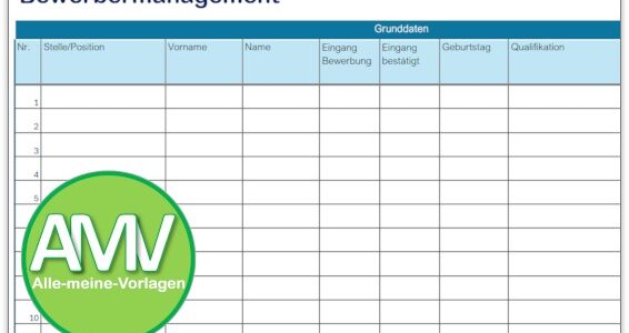 Bewerbermanagement mit Excel Vorlage – einfach, effizient, kostenlos