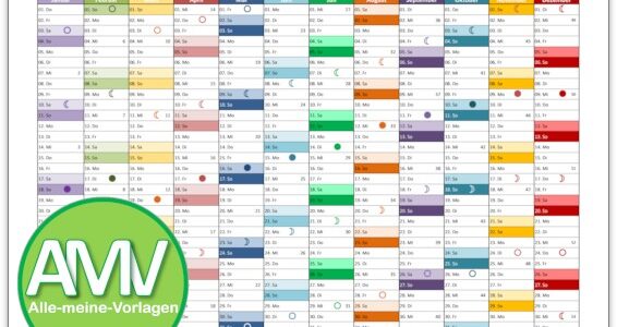 Mondkalender 2026 – als kostenlose Excel-Vorlage & PDF-Download