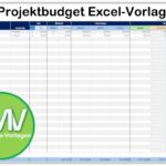 Projektbudget Vorlage für Excel