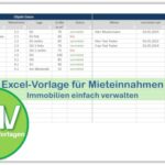 Excel-Vorlage für Mieteinnahmen