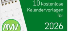10 kostenlose Kalender-Vorlagen für 2026