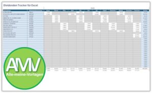 Dividendentracker für Excel