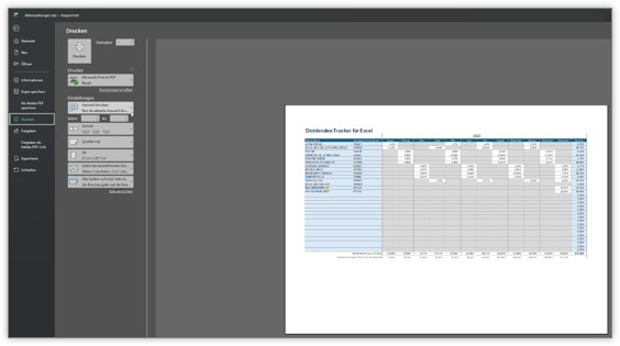 Dividendentracker als Excel-Vorlage