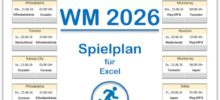 WM 2026 Spielplan für Excel zum Ausfüllen