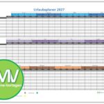 Urlaubsplaner 2027 – kostenlose Excel Vorlage