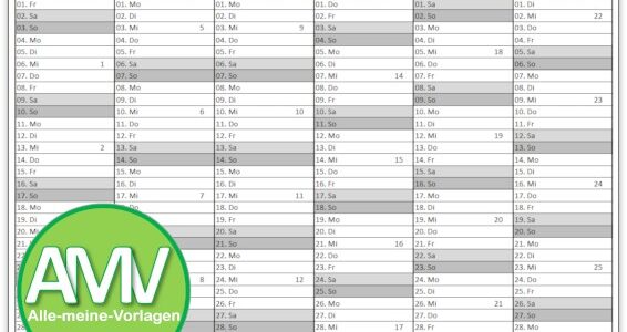 Einfacher Kalender 2027 – Deine Excel Vorlage im A5-Format