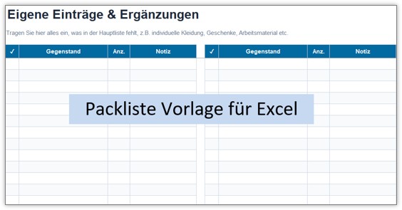 Packliste Reise & Urlaub – kostenlose Checkliste zum Abhaken