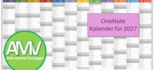 OneNote Kalender 2027: Kostenlose Vorlage zum Download