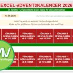 Adventskalender-Excel